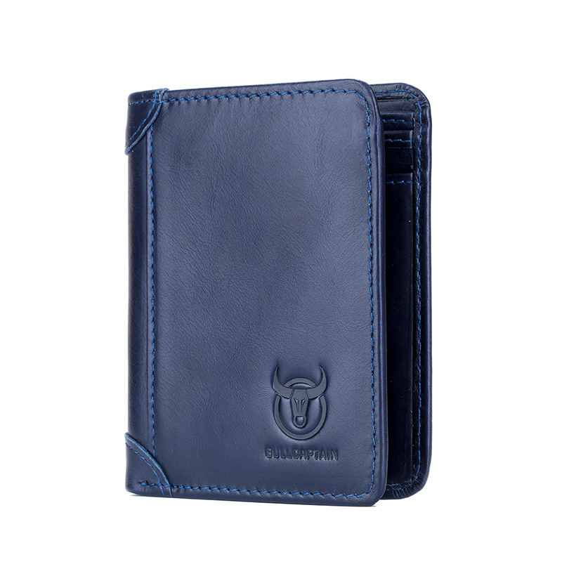 Multifunctional Business Casual Men's Wallet Short Top Layer Cowhide Youth Driver's License Wallet Card Holder